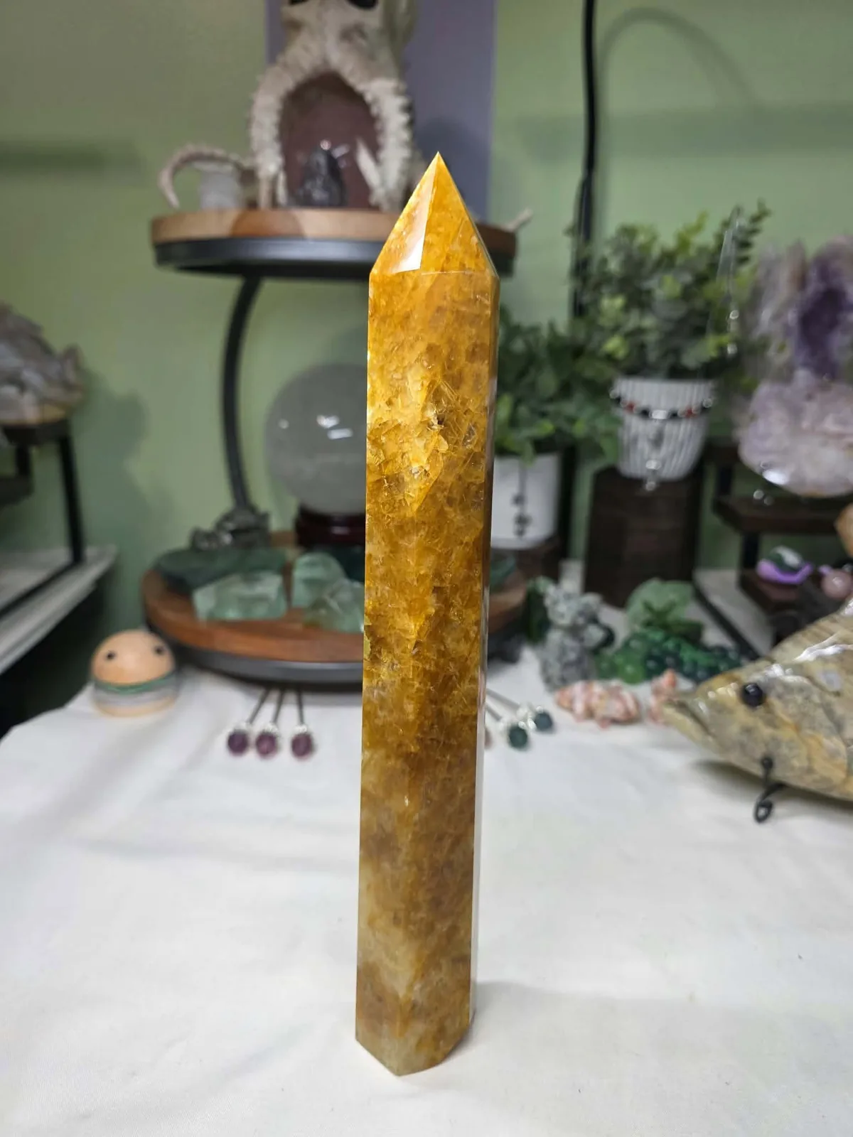Ann’s real Golden Healer tower with its natural internal patterns.